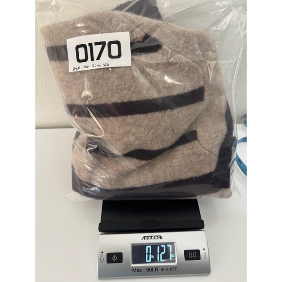 Madewell CloudSoft Striped Polo Collar Knit Pullover Sweater Oversized XS NY436 - Picture 5 of 6